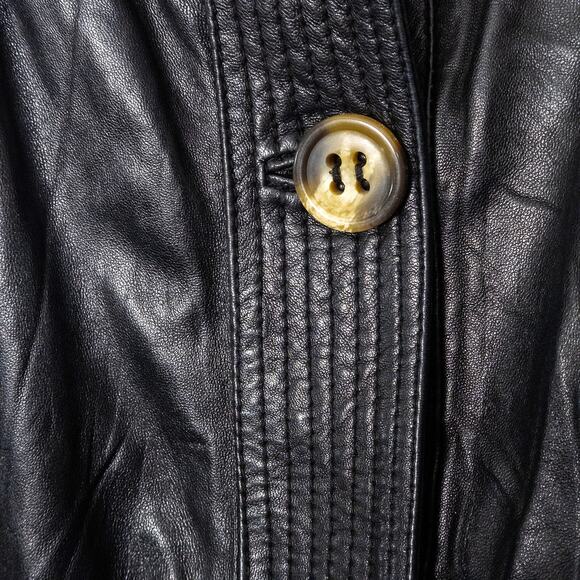 Mike & Chris Cropped Leather Jacket Black Size XS Urban Streetwear - Picture 8 of 11